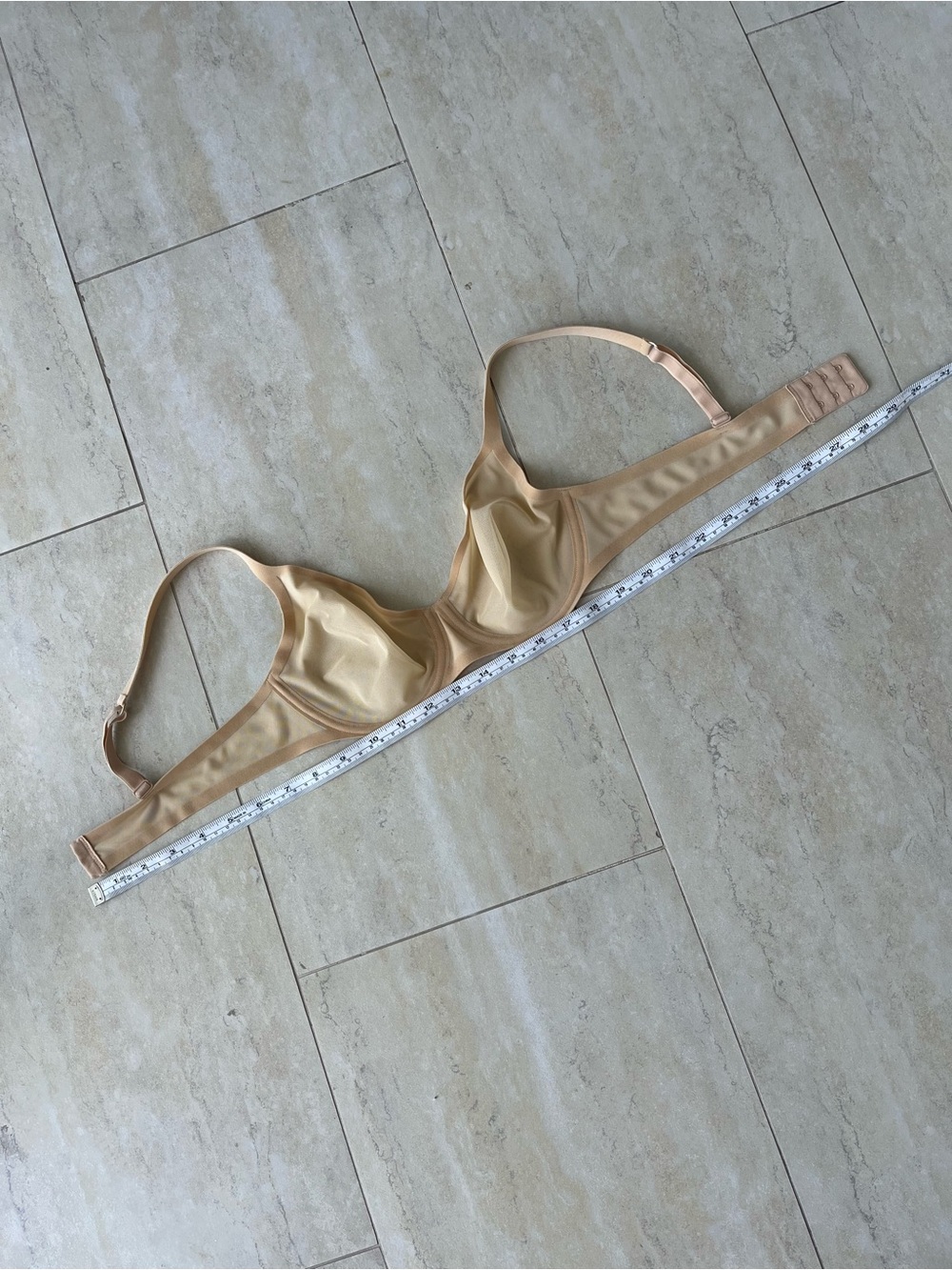 Gorgeous Nude Mesh Wolford Underwire Bra